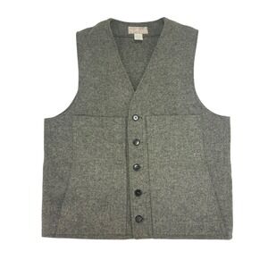 Vintage Filson Virgin Wool Mackinaw Vest L 42 Gray Style 20 USA Workwear Hunting